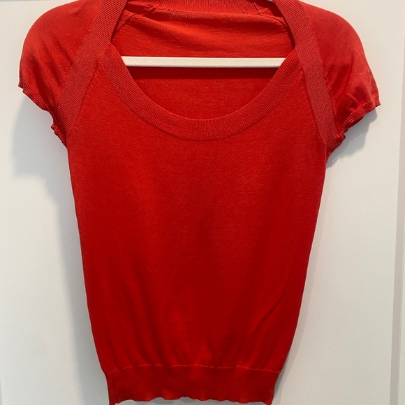 Red Cardigan/T-Shirt Sweater Set - Picture 4 of 5